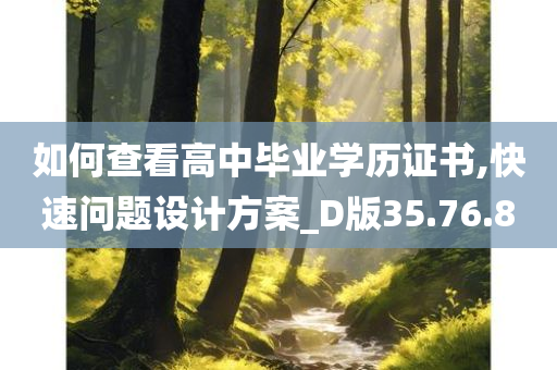 如何查看高中毕业学历证书,快速问题设计方案_D版35.76.80