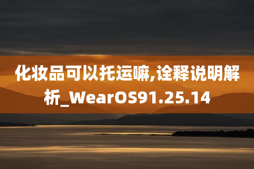 化妆品可以托运嘛,诠释说明解析_WearOS91.25.14