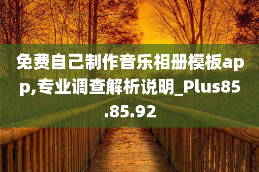 免费自己制作音乐相册模板app,专业调查解析说明_Plus85.85.92