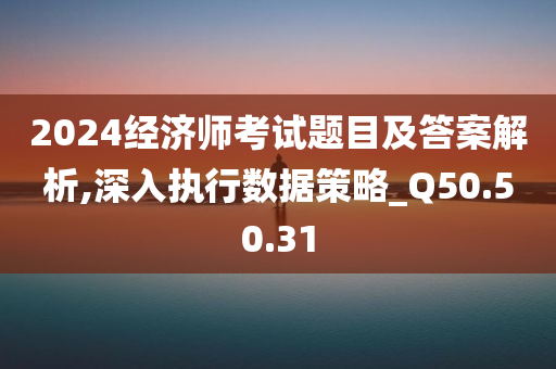 2024经济师考试题目及答案解析,深入执行数据策略_Q50.50.31