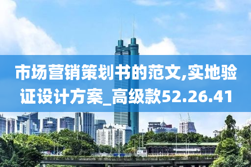 市场营销策划书的范文,实地验证设计方案_高级款52.26.41