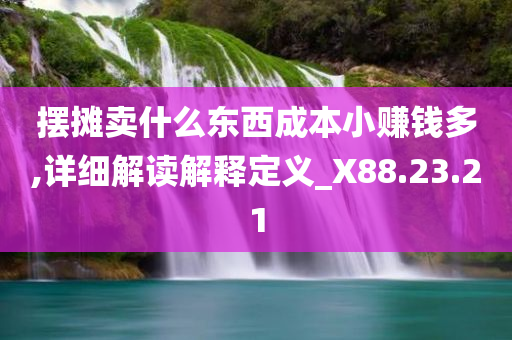 摆摊卖什么东西成本小赚钱多,详细解读解释定义_X88.23.21