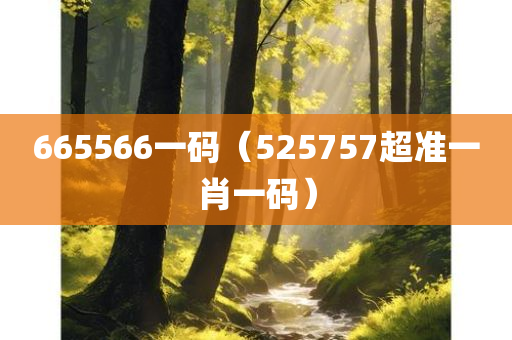 665566一码（525757超准一肖一码）