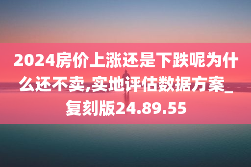 2024房价上涨还是下跌呢为什么还不卖,实地评估数据方案_复刻版24.89.55