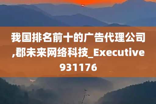 我国排名前十的广告代理公司,郡未来网络科技_Executive931176