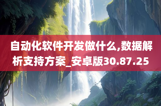 自动化软件开发做什么,数据解析支持方案_安卓版30.87.25