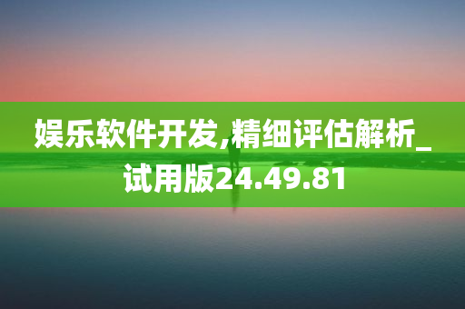 娱乐软件开发,精细评估解析_试用版24.49.81