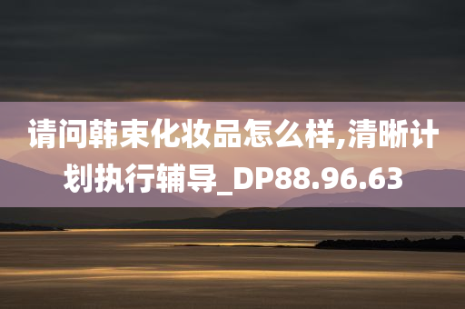 请问韩束化妆品怎么样,清晰计划执行辅导_DP88.96.63