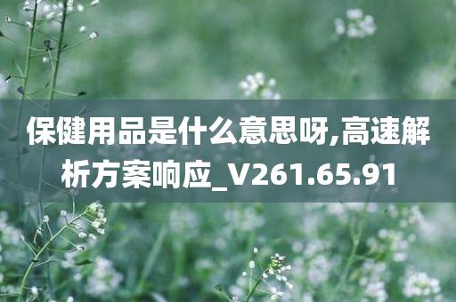 保健用品是什么意思呀,高速解析方案响应_V261.65.91