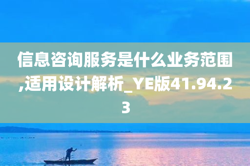 信息咨询服务是什么业务范围,适用设计解析_YE版41.94.23