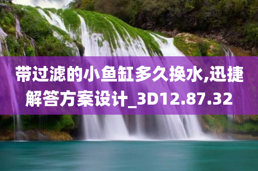 带过滤的小鱼缸多久换水,迅捷解答方案设计_3D12.87.32