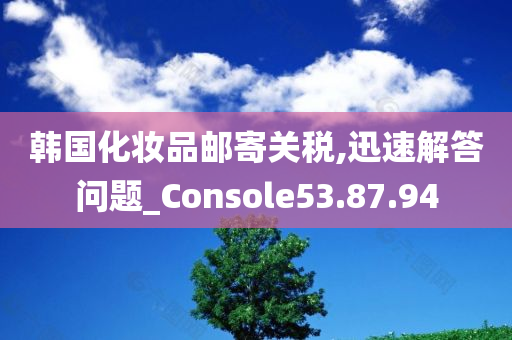 韩国化妆品邮寄关税,迅速解答问题_Console53.87.94