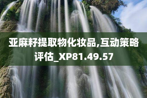 亚麻籽提取物化妆品,互动策略评估_XP81.49.57