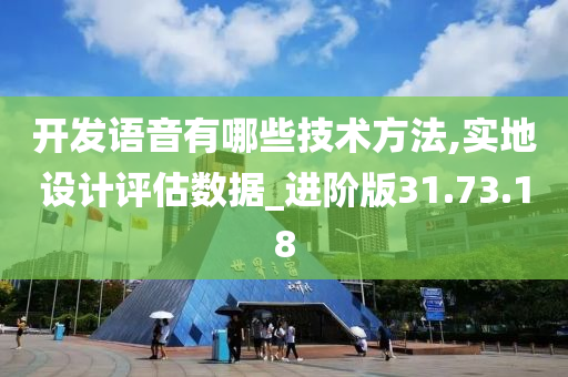 开发语音有哪些技术方法,实地设计评估数据_进阶版31.73.18