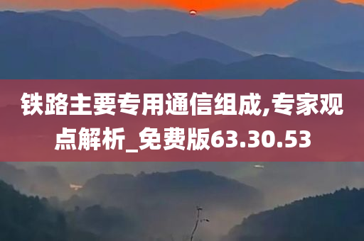 铁路主要专用通信组成,专家观点解析_免费版63.30.53