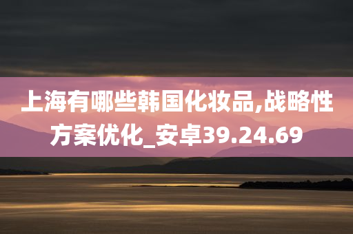 上海有哪些韩国化妆品,战略性方案优化_安卓39.24.69