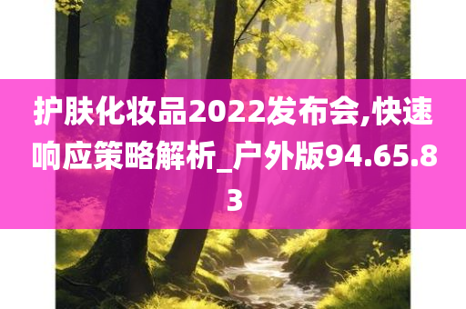 护肤化妆品2022发布会,快速响应策略解析_户外版94.65.83