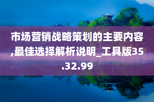 市场营销战略策划的主要内容,最佳选择解析说明_工具版35.32.99