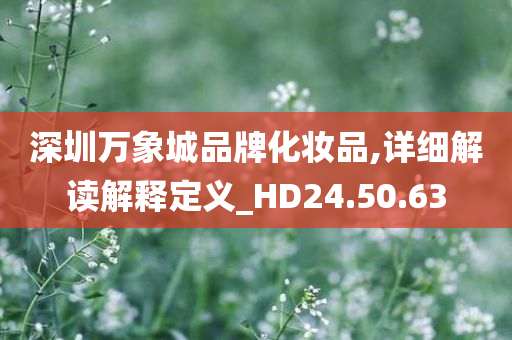 深圳万象城品牌化妆品,详细解读解释定义_HD24.50.63