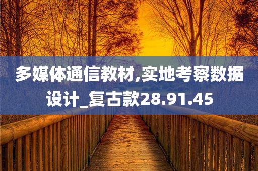 多媒体通信教材,实地考察数据设计_复古款28.91.45