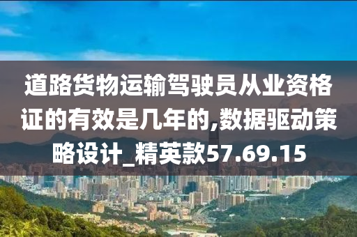 道路货物运输驾驶员从业资格证的有效是几年的,数据驱动策略设计_精英款57.69.15