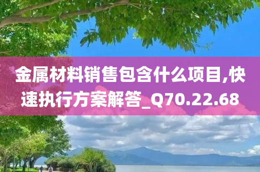 金属材料销售包含什么项目,快速执行方案解答_Q70.22.68