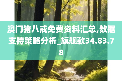 澳门猪八戒免费资料汇总,数据支持策略分析_旗舰款34.83.78