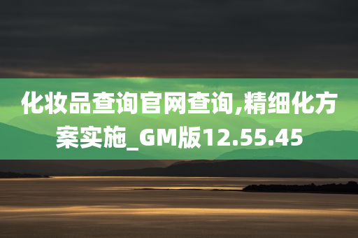 化妆品查询官网查询,精细化方案实施_GM版12.55.45