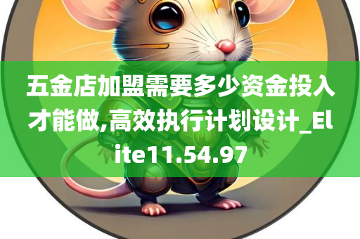 五金店加盟需要多少资金投入才能做,高效执行计划设计_Elite11.54.97