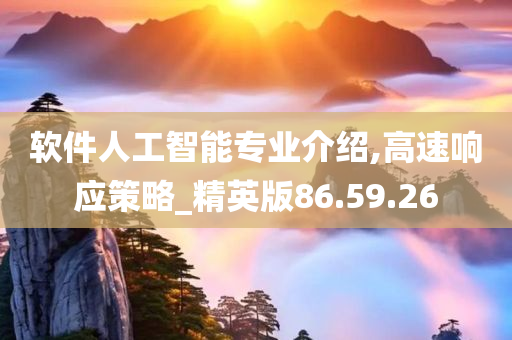 软件人工智能专业介绍,高速响应策略_精英版86.59.26