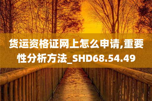 货运资格证网上怎么申请,重要性分析方法_SHD68.54.49