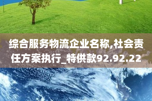 综合服务物流企业名称,社会责任方案执行_特供款92.92.22