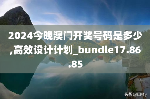 2024今晚澳门开奖号码是多少,高效设计计划_bundle17.86.85