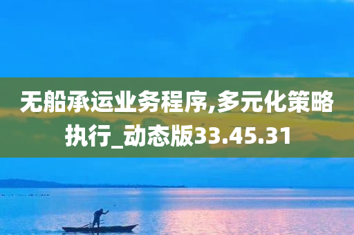 无船承运业务程序,多元化策略执行_动态版33.45.31