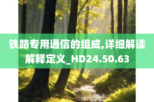 铁路专用通信的组成,详细解读解释定义_HD24.50.63