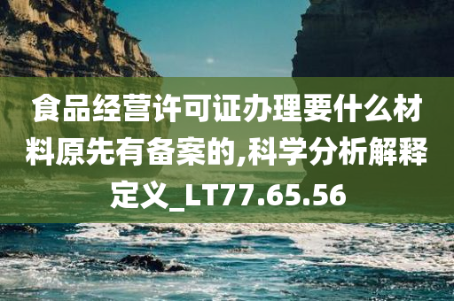 食品经营许可证办理要什么材料原先有备案的,科学分析解释定义_LT77.65.56