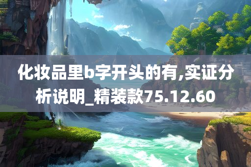 化妆品里b字开头的有,实证分析说明_精装款75.12.60