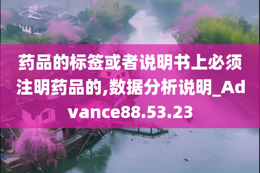 药品的标签或者说明书上必须注明药品的,数据分析说明_Advance88.53.23