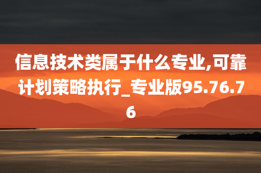 信息技术类属于什么专业,可靠计划策略执行_专业版95.76.76