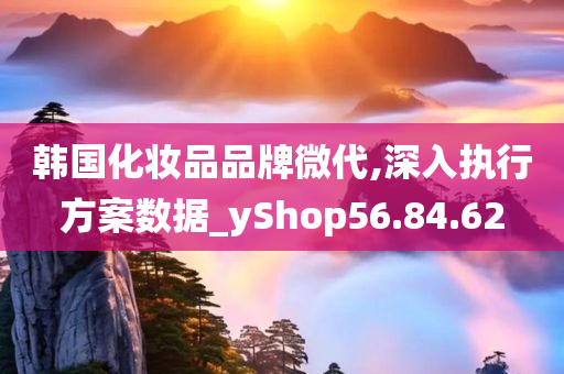 韩国化妆品品牌微代,深入执行方案数据_yShop56.84.62