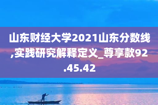 山东财经大学2021山东分数线,实践研究解释定义_尊享款92.45.42