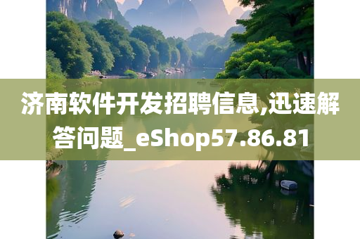 济南软件开发招聘信息,迅速解答问题_eShop57.86.81