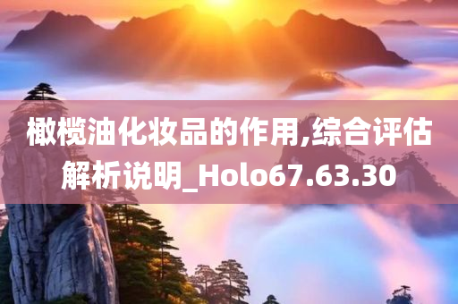 橄榄油化妆品的作用,综合评估解析说明_Holo67.63.30