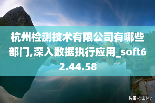 杭州检测技术有限公司有哪些部门,深入数据执行应用_soft62.44.58