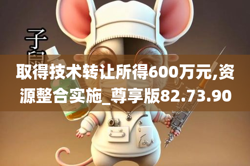 取得技术转让所得600万元,资源整合实施_尊享版82.73.90