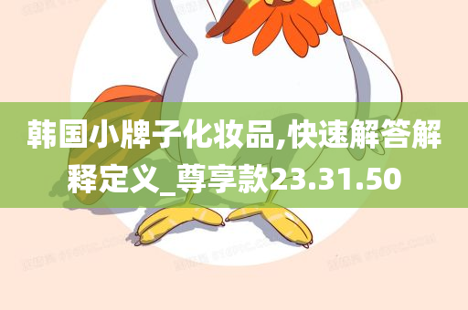 韩国小牌子化妆品,快速解答解释定义_尊享款23.31.50