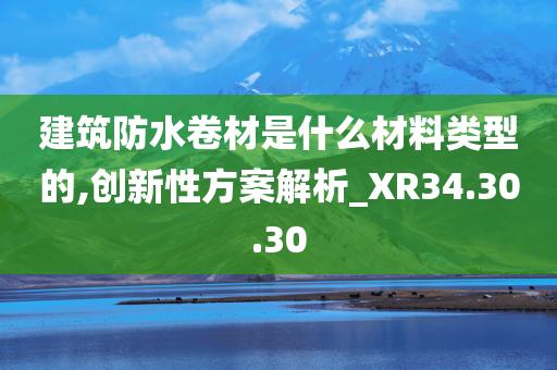 建筑防水卷材是什么材料类型的,创新性方案解析_XR34.30.30