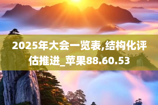 2025年大会一览表,结构化评估推进_苹果88.60.53