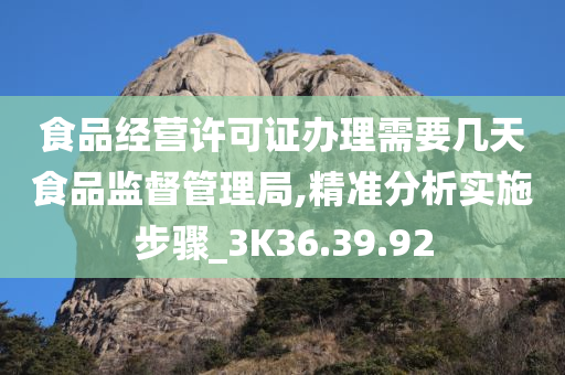 食品经营许可证办理需要几天食品监督管理局,精准分析实施步骤_3K36.39.92