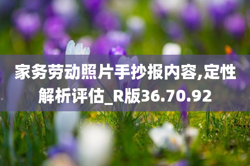 家务劳动照片手抄报内容,定性解析评估_R版36.70.92